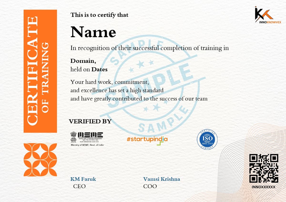 Sample Training Certificate